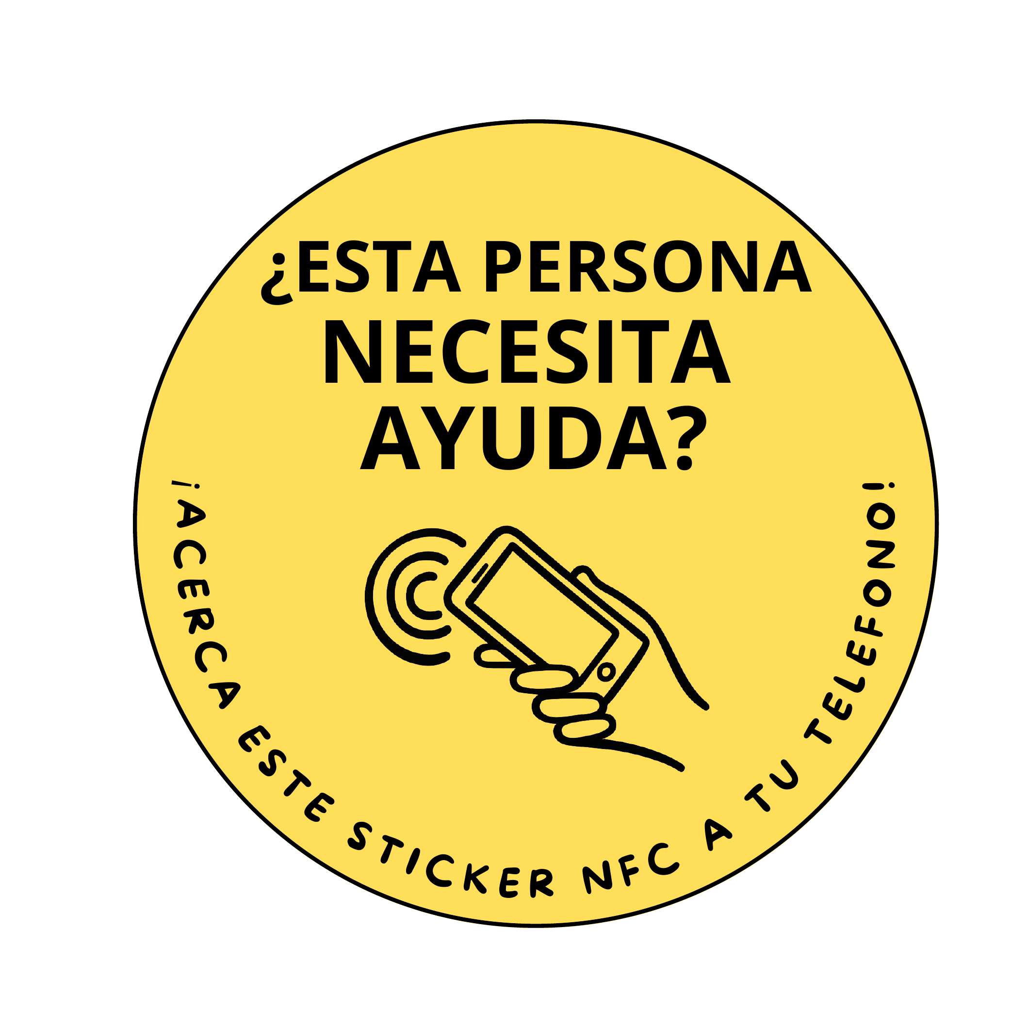 Sticker tagueid amarillo