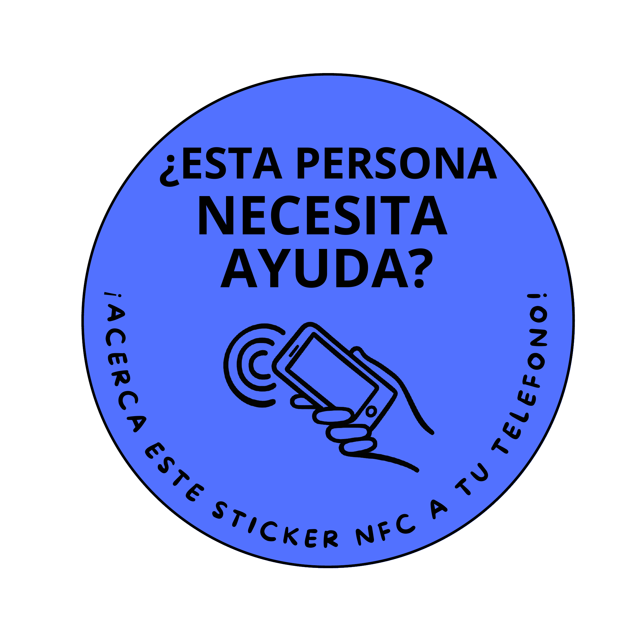 Sticker tagueid azul