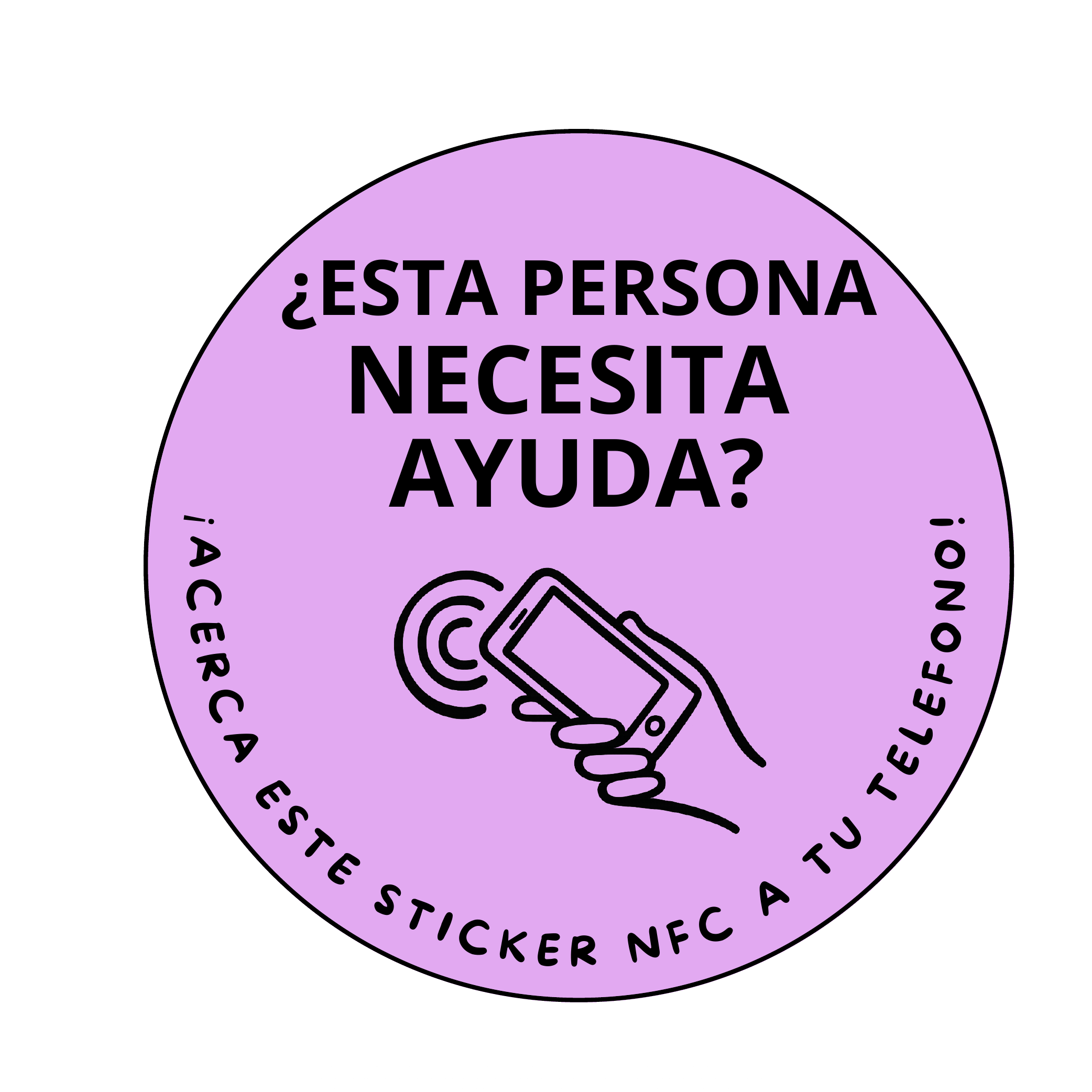 Sticker tagueid lila