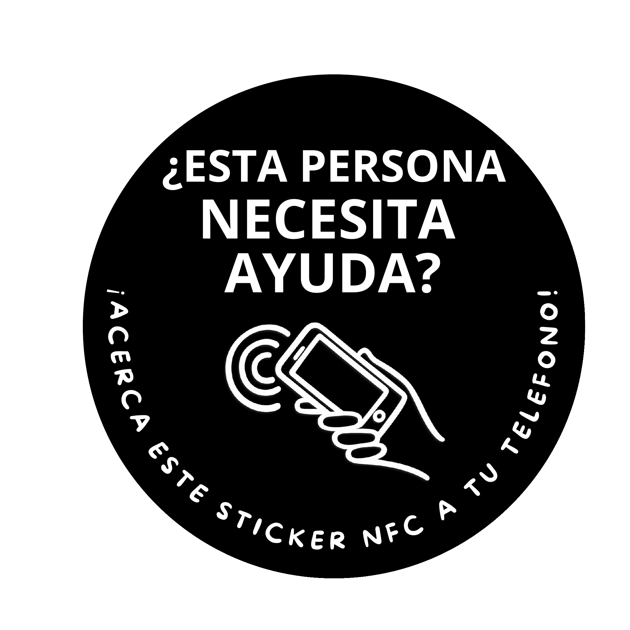 Sticker tagueid negro