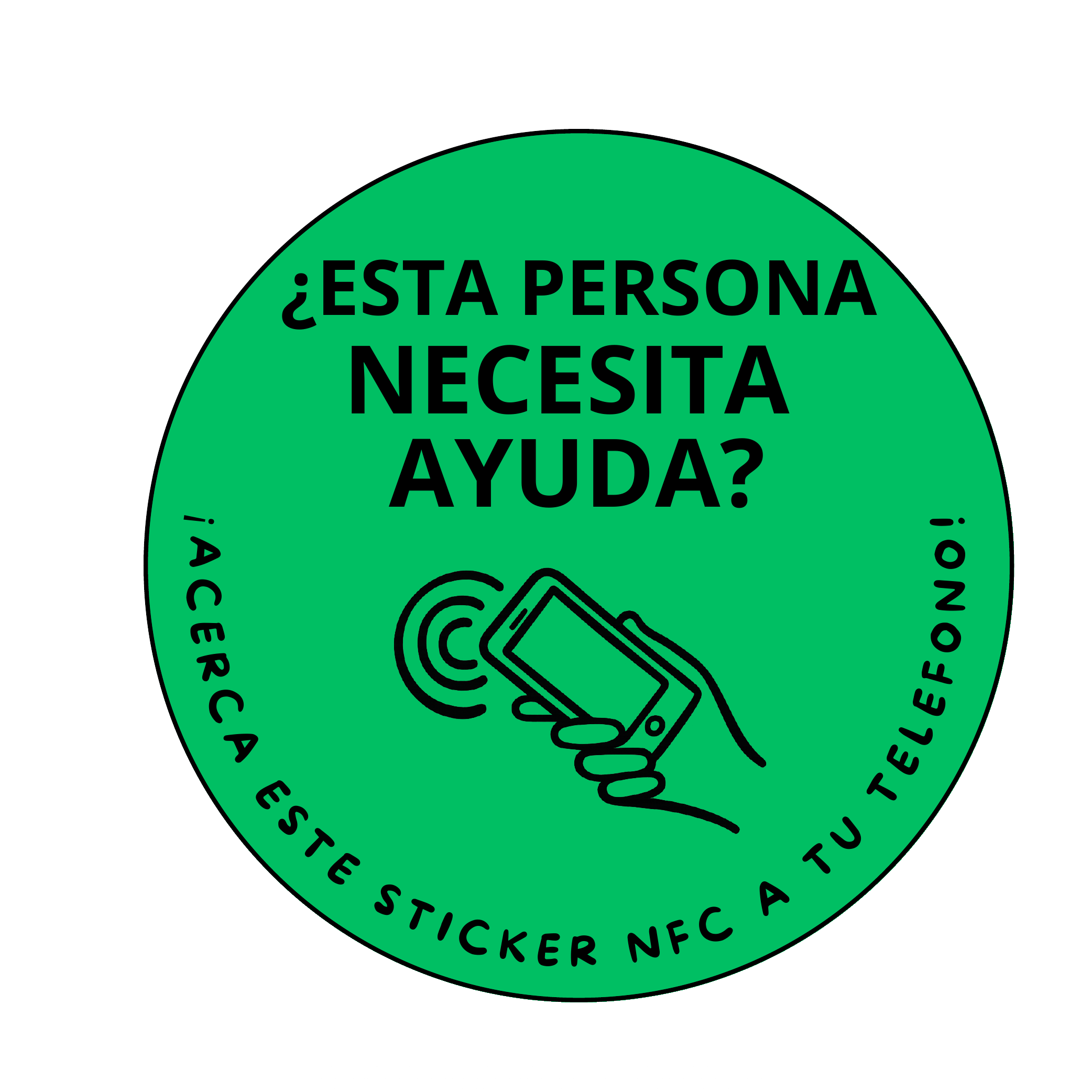 Sticker tagueid verde